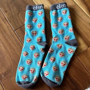 Ellen Degeneres Fun Blue and Gray Novelty/Graphic Socks